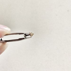 BVLA 14k gold hammered triangle earring (one only)